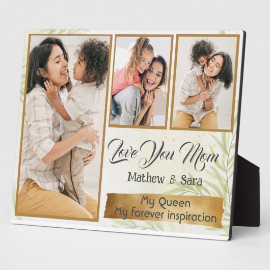 愛する母：私の女王、私のインスピレーション フォトプラーク (側面)