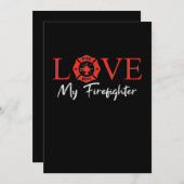 愛する消防士の妻、彼女、カップル シーズンカード (正面/裏面)