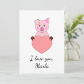 愛する漫画の豚バレンタイン シーズンカード (スタンド正面)