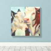 愛する牛 キャンバスプリント (インサイチュ (ウッドフロア))