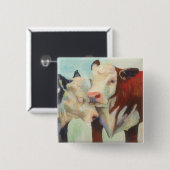 愛する牛 缶バッジ (正面&裏面)