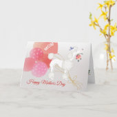 愛する犬の母の日の愛 カード (黄色い花)