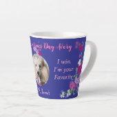 愛する猫からのラテカスタムバレンタイン カフェラテマグ (右アングル)