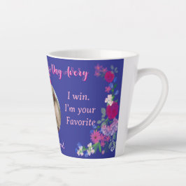 愛する猫からのラテカスタムバレンタイン カフェラテマグ