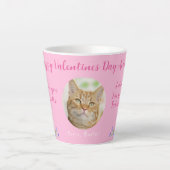愛する猫からのラテカスタムバレンタイン カフェラテマグ (正面)
