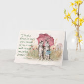 愛する猫たちと記念日おめでとう カード (黄色い花)