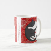 愛する猫たち：ポーリー&アンジー…恋人 コーヒーマグカップ (正面右)