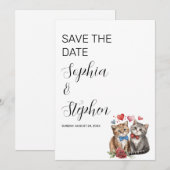 愛する猫のカップル セーブザデート (正面/裏面)