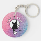 愛する猫のキーチェーンへのコード – Adiela Akoo キーホルダー (裏面)