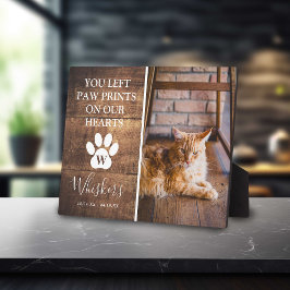 愛する猫の思い出の木製プレート フォトプラーク