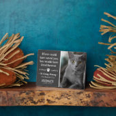 愛する猫の記憶　モダン memorial プレート フォトプラーク (側面)