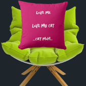 愛する猫を愛するおもしろい引用文可愛いクールピンク クッション