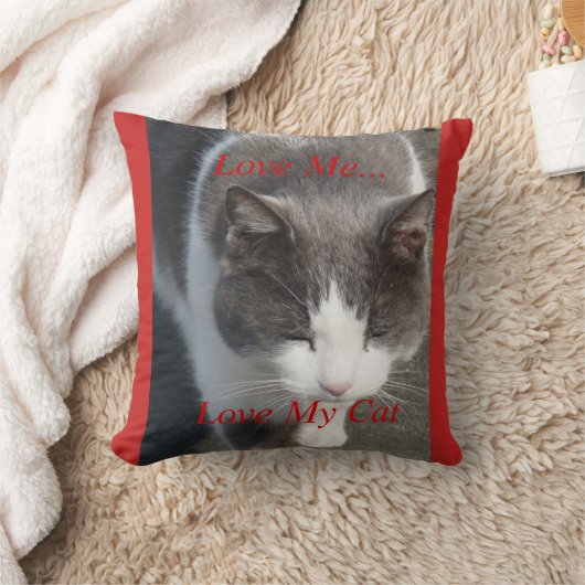 愛する猫 クッション (ブランケット)