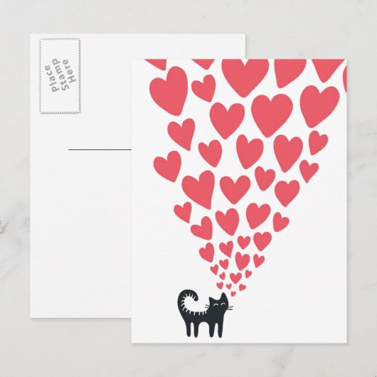 愛する猫 ポストカード (正面/裏面)