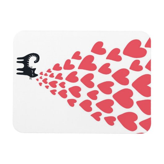 愛する猫 マグネット (横)