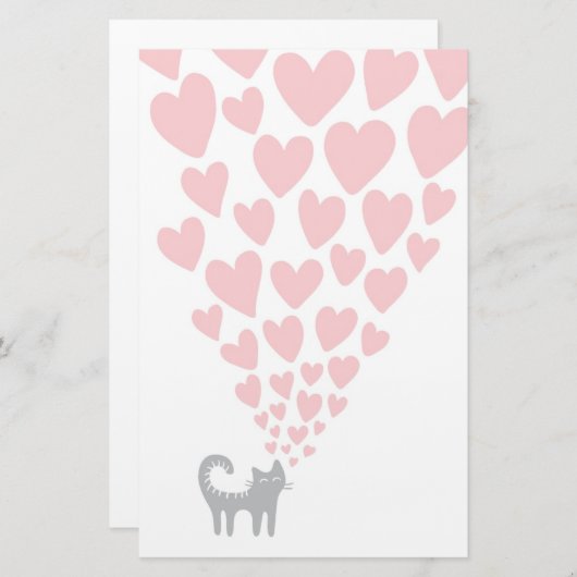 愛する猫 便箋 (正面/裏面)