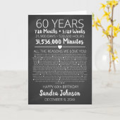 愛する理由60理由60歳の誕生日 カード (黄色い花)