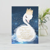 愛する白鳥インスパイアの赤ちゃんシャワー 招待状 (スタンド正面)