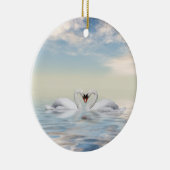 愛する白鳥 セラミックオーナメント (右)