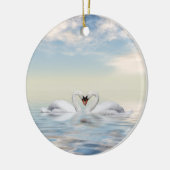 愛する白鳥 セラミックオーナメント (左)