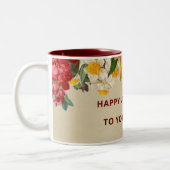 愛する皆様に対するハッピーアニバーサリー ツートーンマグカップ (左)