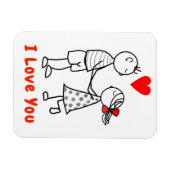 愛する磁石 – かわいいカップル マグネット (横)