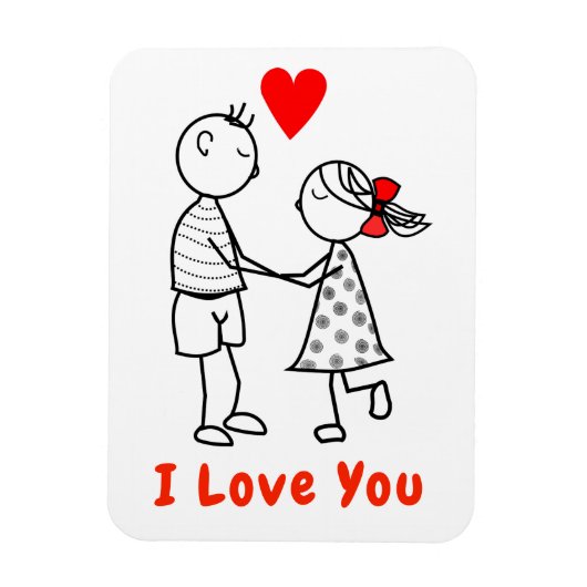 愛する磁石 – かわいいカップル マグネット (縦)