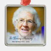 愛する祖母の記念写真 メタルオーナメント (正面)