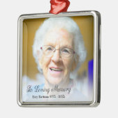愛する祖母の記念写真 メタルオーナメント (左)
