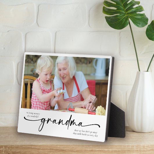 愛する祖母への美しい追悼 フォトプラーク