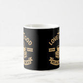 愛する神コーヒーの本を飲読むクリスチャン コーヒーマグカップ (中央)