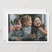 愛する私たちから1枚の写真のホリデーカード シーズンカード (正面)