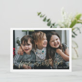 愛する私たちから1枚の写真のホリデーカード シーズンカード (スタンド正面)