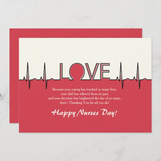 愛する私たちの看護スタッフナースデイカード シーズンカード (正面/裏面)