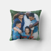 「愛する私たち」家族の写真それをパーソナライズ クッション (裏面)