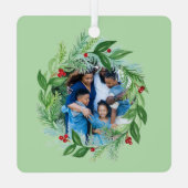 「愛する私たち」家族の写真それをパーソナライズ メタルオーナメント (裏面)