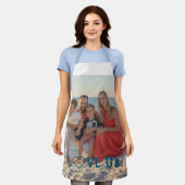 「愛する私たち」家族の写真パーソナライズ エプロン (着用した状態)