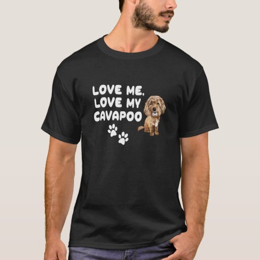 愛する私のカバポ赤いカバポ犬の子犬を愛し Tシャツ (正面)