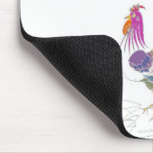 愛する私のルースターを愛する マウスパッド (コーナー)