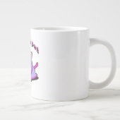 愛する私の明るい赤紫色と紫の子猫 ジャンボコーヒーマグカップ (右)