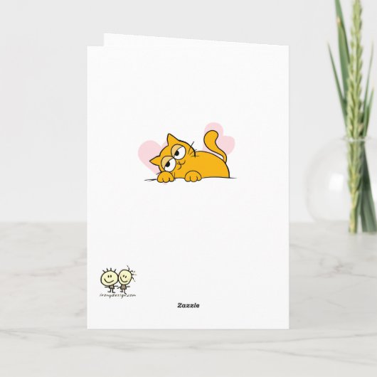 愛する私の相手名前をカスタムする挨拶 カード (裏面)