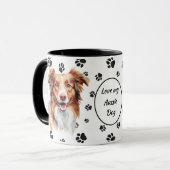 愛する私の赤いオーストラリア犬のポープリント マグカップ (正面左)