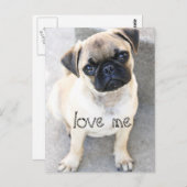 愛する私 – かわいいモップ ポストカード (正面/裏面)