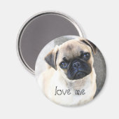 愛する私 – かわいいモップ マグネット (正面/裏面)