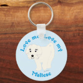 愛する私、愛するマルチーズ キーホルダー (正面)