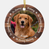 愛する素朴犬の写真ペット記念碑 セラミックオーナメント (正面)