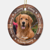 愛する素朴犬の写真ペット記念碑 セラミックオーナメント (左)