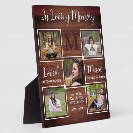 愛する素朴記憶の記念撮影メモリアル フォトプラーク (側面)