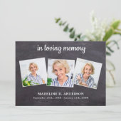 愛する素朴記憶3写真悔やみや弔慰葬儀 サンキューカード (スタンド正面)