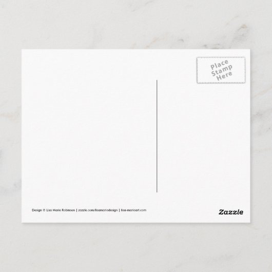 愛する紫に微笑む猫 ポストカード (裏面)